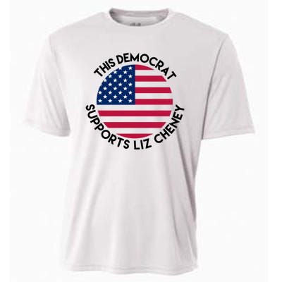 This Democrat Supports Liz Cheney Funny Election Cooling Performance Crew T-Shirt