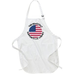 This Democrat Supports Liz Cheney Funny Election Full-Length Apron With Pockets