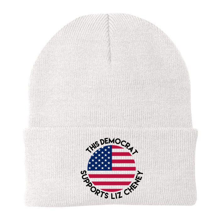 This Democrat Supports Liz Cheney Funny Election Knit Cap Winter Beanie