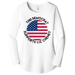 This Democrat Supports Liz Cheney Funny Election Women's Perfect Tri Tunic Long Sleeve Shirt