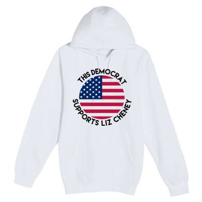 This Democrat Supports Liz Cheney Funny Election Premium Pullover Hoodie