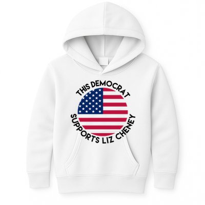 This Democrat Supports Liz Cheney Funny Election Kids Hoodie