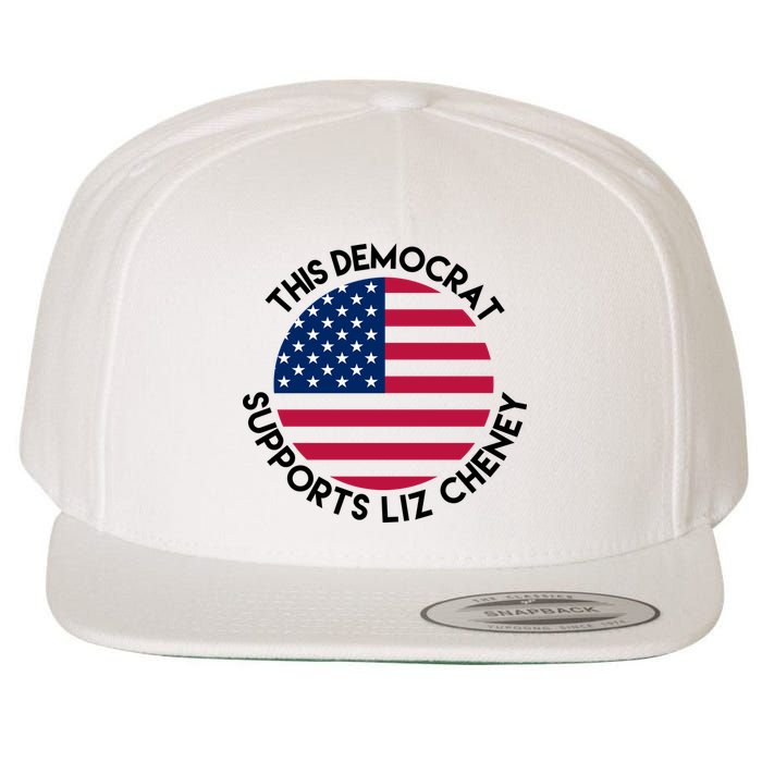 This Democrat Supports Liz Cheney Funny Election Wool Snapback Cap