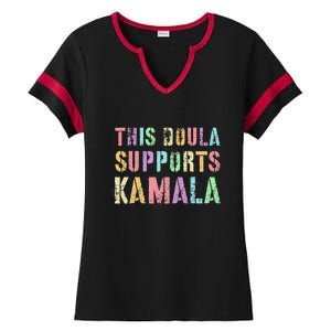 This Doula Supports Kamala 2024 47th Joyful Warrior Ladies Halftime Notch Neck Tee