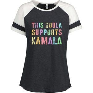 This Doula Supports Kamala 2024 47th Joyful Warrior Enza Ladies Jersey Colorblock Tee