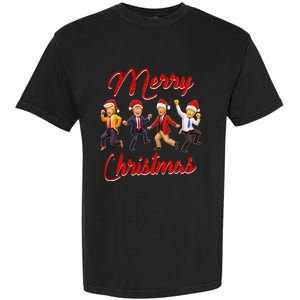 Trump Dance Santa Claus Christmas Xmas Pajamas Holiday Garment-Dyed Heavyweight T-Shirt