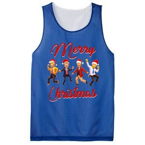 Trump Dance Santa Claus Christmas Xmas Pajamas Holiday Mesh Reversible Basketball Jersey Tank