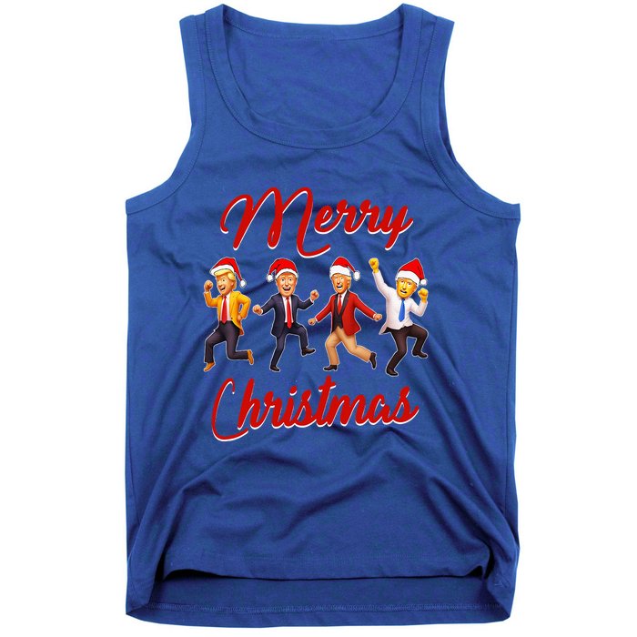 Trump Dance Santa Claus Christmas Xmas Pajamas Holiday Tank Top