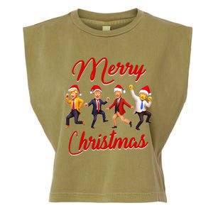 Trump Dance Santa Claus Christmas Xmas Pajamas Holiday Garment-Dyed Women's Muscle Tee