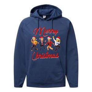 Trump Dance Santa Claus Christmas Xmas Pajamas Holiday Performance Fleece Hoodie