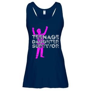 Teenage Daughter Survivor FatherS Day Funny Christmas Joke Ladies Essential Flowy Tank