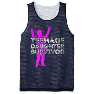 Teenage Daughter Survivor FatherS Day Funny Christmas Joke Mesh Reversible Basketball Jersey Tank