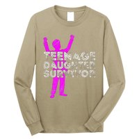 Teenage Daughter Survivor FatherS Day Funny Christmas Joke Long Sleeve Shirt