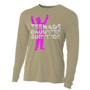 Teenage Daughter Survivor FatherS Day Funny Christmas Joke Cooling Performance Long Sleeve Crew