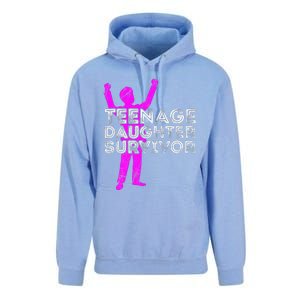 Teenage Daughter Survivor FatherS Day Funny Christmas Joke Unisex Surf Hoodie