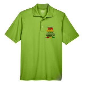 They Didnt Steal Slaves Black History Month Men's Origin Performance Pique Polo