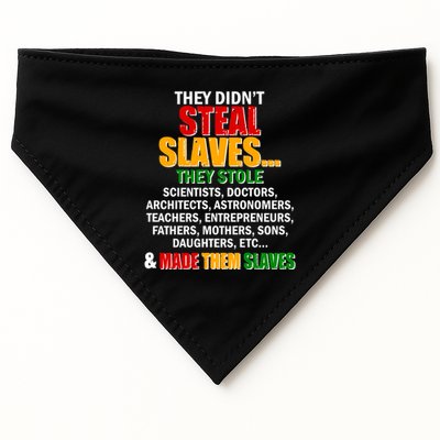 They Didnt Steal Slaves Black History Month USA-Made Doggie Bandana