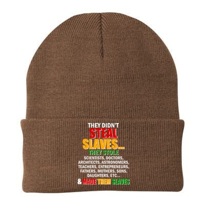 They Didnt Steal Slaves Black History Month Knit Cap Winter Beanie