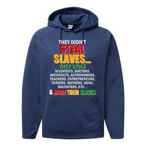 They Didnt Steal Slaves Black History Month Performance Fleece Hoodie