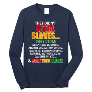 They Didnt Steal Slaves Black History Month Long Sleeve Shirt