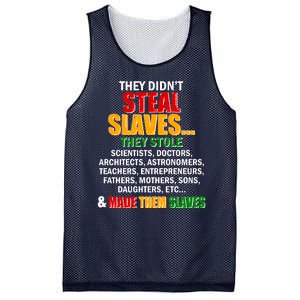 They Didnt Steal Slaves Black History Month Mesh Reversible Basketball Jersey Tank