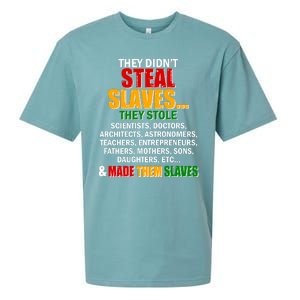 They Didnt Steal Slaves Black History Month Sueded Cloud Jersey T-Shirt