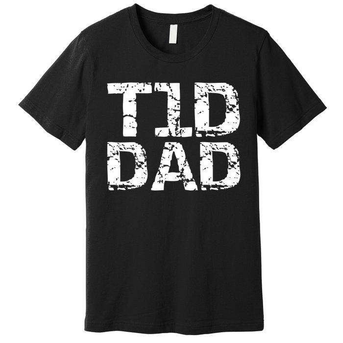 T1D Dad Shirt Distressed Type 1 Diabetes Father Tees Premium T-Shirt