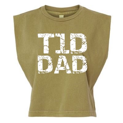 T1D Dad Shirt Distressed Type 1 Diabetes Father Tees Garment-Dyed Women's Muscle Tee