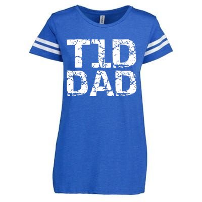 T1D Dad Shirt Distressed Type 1 Diabetes Father Tees Enza Ladies Jersey Football T-Shirt