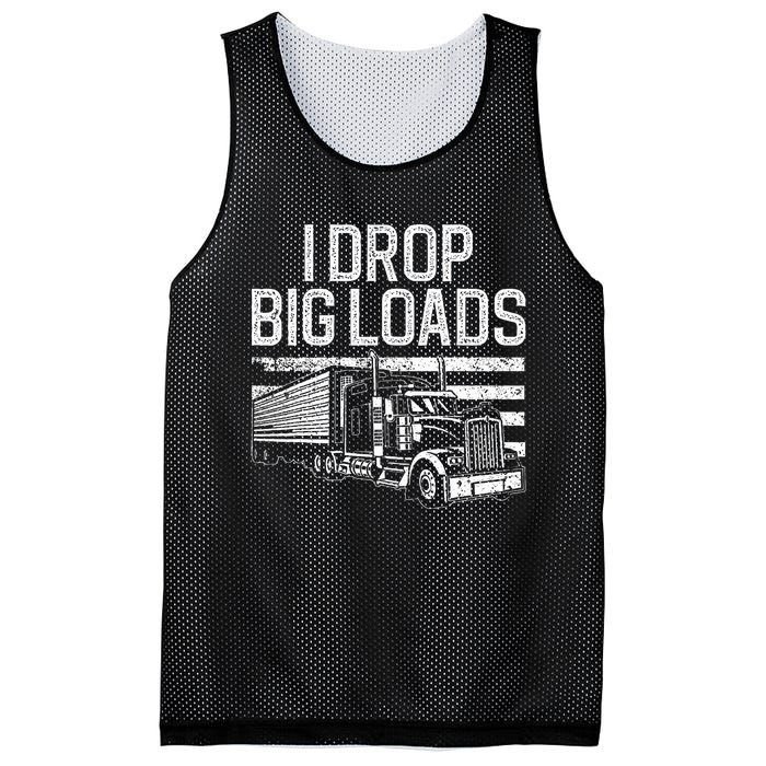 Trucker Design Semi Truck Driver Lover Mesh Reversible Basketball Jersey Tank