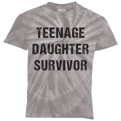 Teenage Daughter Survivor Parenting Quote Fathers Day Kids Tie-Dye T-Shirt