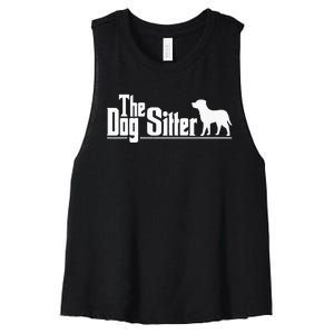 The Dog Sitter Dog Sitter Animal Pet Caretaker Women's Racerback Cropped Tank