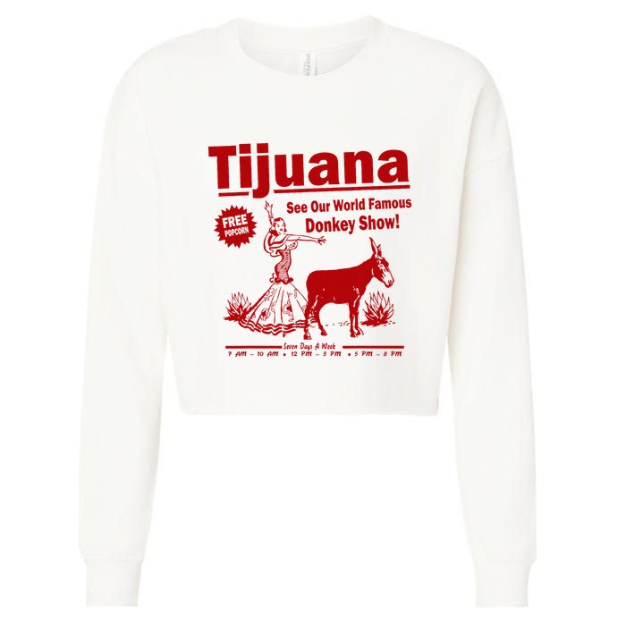Tijuana Donkey Show Essential Cropped Pullover Crew