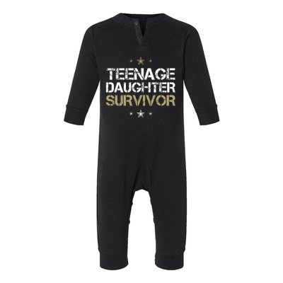 Teenage Daughter Survivor Teenager Dad Mom FatherS Day Infant Fleece One Piece