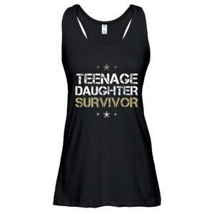 Teenage Daughter Survivor Teenager Dad Mom FatherS Day Ladies Essential Flowy Tank