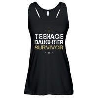 Teenage Daughter Survivor Teenager Dad Mom FatherS Day Ladies Essential Flowy Tank