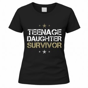 Teenage Daughter Survivor Teenager Dad Mom FatherS Day Women's T-Shirt