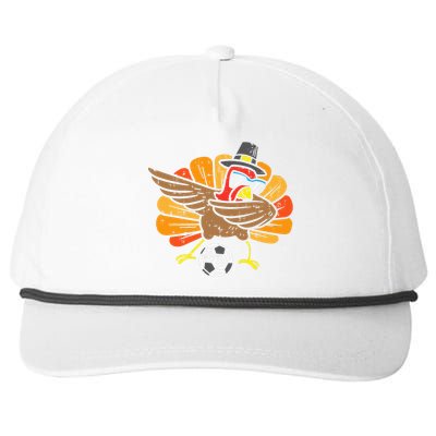 Turkey Dab Soccer Football Thanksgiving Dance Snapback Five-Panel Rope Hat