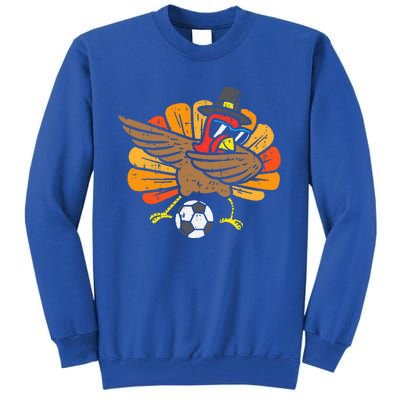 Turkey Dab Soccer Football Thanksgiving Dance Tall Sweatshirt