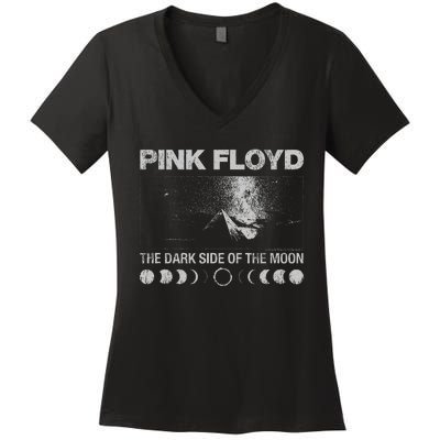 The Dark Side Of The Moon Vintage Poster Women's V-Neck T-Shirt