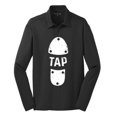 Tap Dancer Shoe Tap Dance Silk Touch Performance Long Sleeve Polo