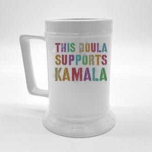 This Doula Supports Kamala 2024 47th Grab Him By Ballot Beer Stein