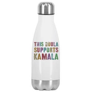 This Doula Supports Kamala 2024 47th Grab Him By Ballot Stainless Steel Insulated Water Bottle