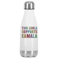 This Doula Supports Kamala 2024 47th Grab Him By Ballot Stainless Steel Insulated Water Bottle