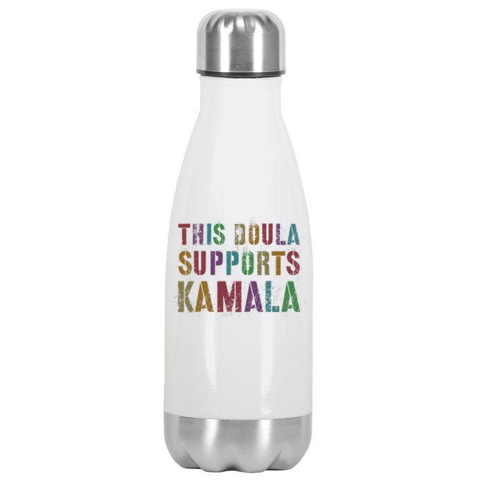 This Doula Supports Kamala 2024 47th Grab Him By Ballot Stainless Steel Insulated Water Bottle