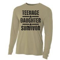 Teenage Daughter Survivor Teenager Mom Dad FatherS Day Cooling Performance Long Sleeve Crew