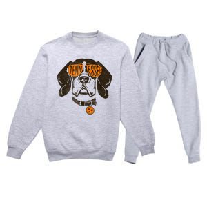 Tennessee Dog Sport Lovers | Tennessee Tri Stars Flag Premium Crewneck Sweatsuit Set