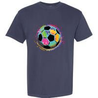 Tie Dye Soccer Ball For All Soccer Lovers Men Women Garment-Dyed Heavyweight T-Shirt