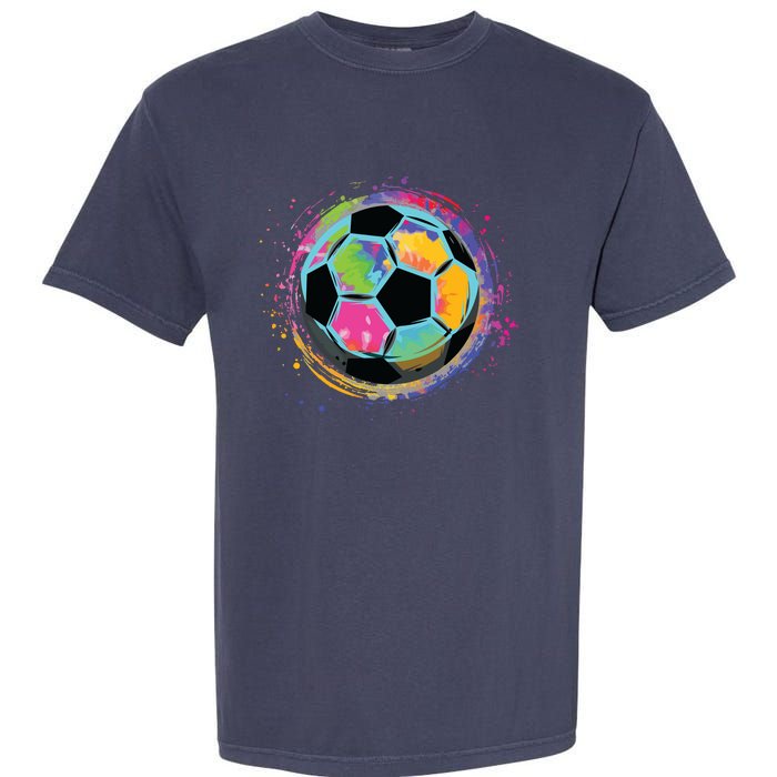 Tie Dye Soccer Ball For All Soccer Lovers Men Women Garment-Dyed Heavyweight T-Shirt