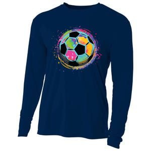 Tie Dye Soccer Ball For All Soccer Lovers Men Women Cooling Performance Long Sleeve Crew